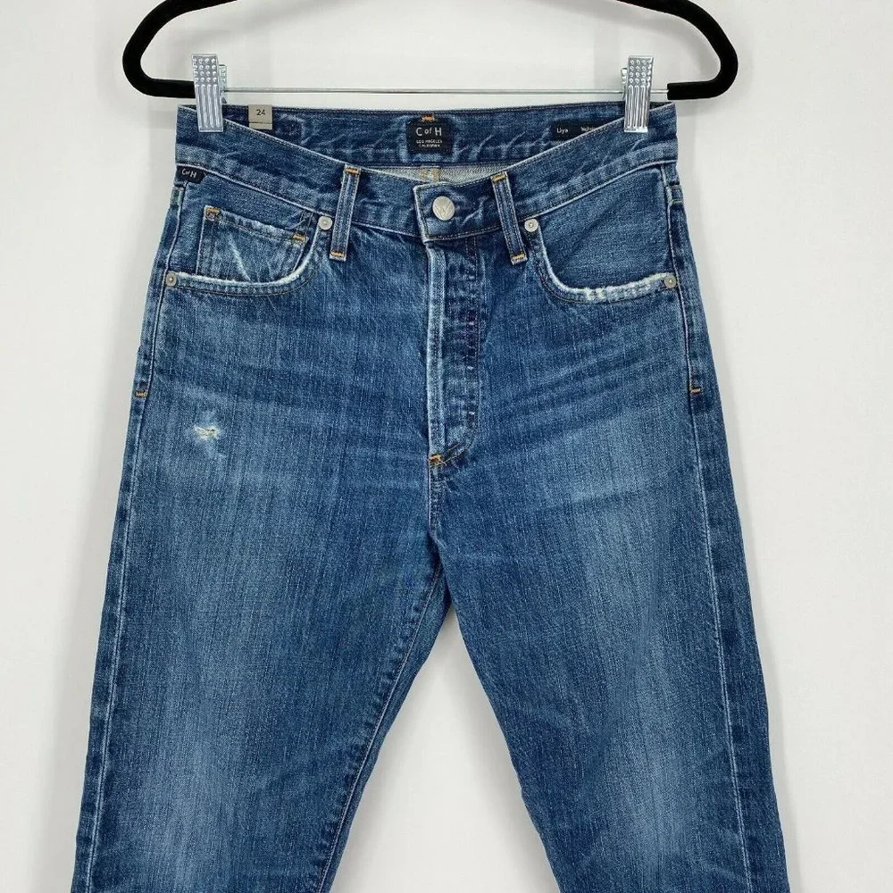 Citizens of Humanity Liya Classic Fit Jeans Size 24 High Rise Cotton Denim Blue - Picture 2 of 12